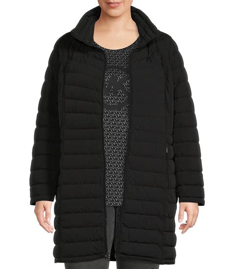 michael michael kors hooded stand collar long sleeve puffer coat|michael michael kors hooded packable down puffer coat.